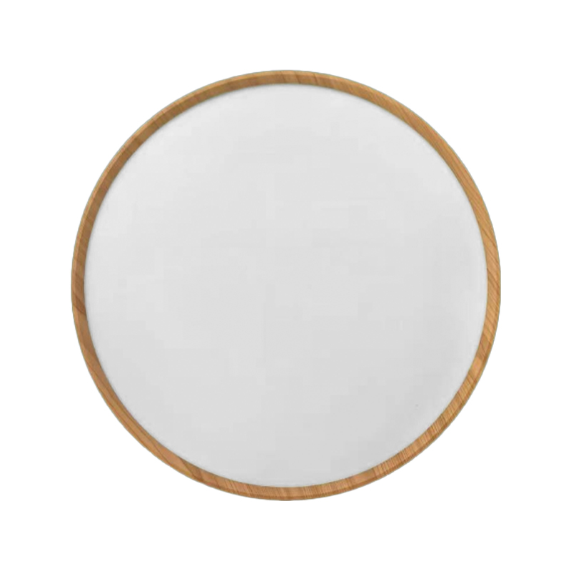 나무 곡물 둥근 초박형 천장 조명